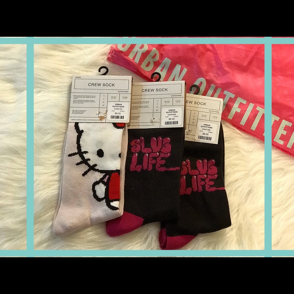 Urban Outfitters Sock And Bag Bundle Hello Kitty
